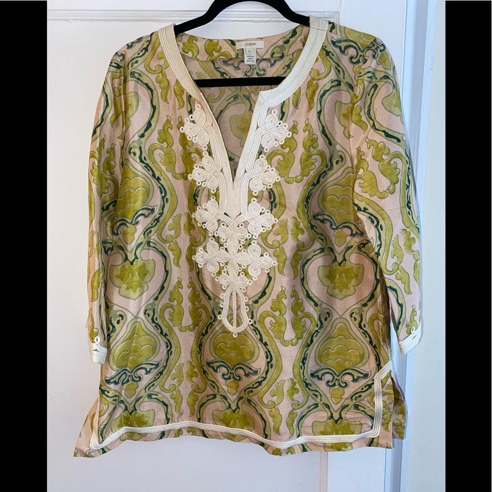 VINTAGE J.Crew 100% Silk Tunic